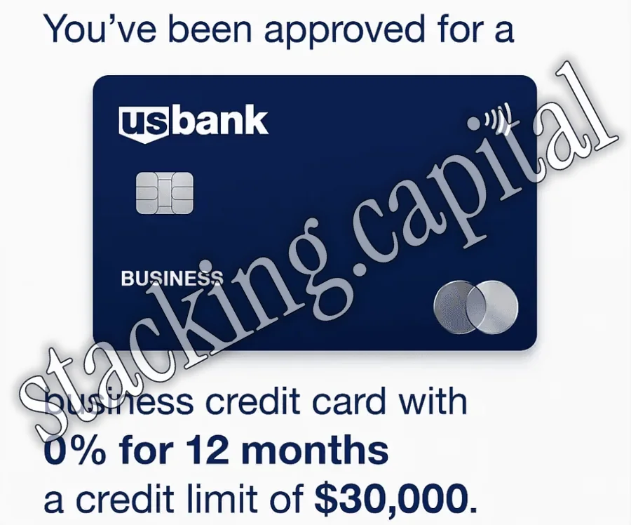 U.S. Bank · Business card, 0% for 12 months · $30,000