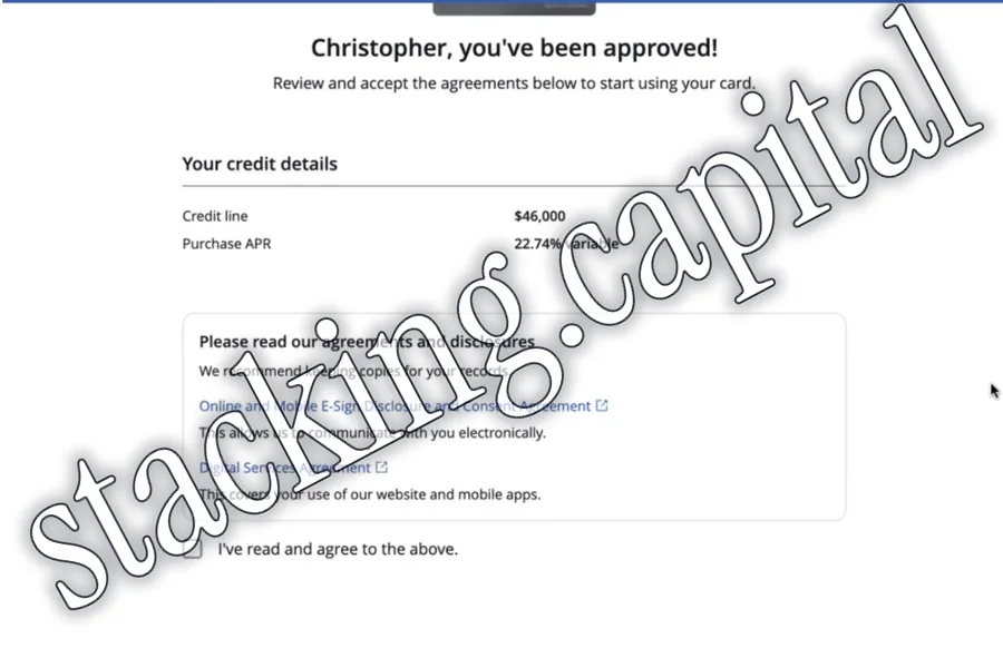 Chase · Approval · $550,000