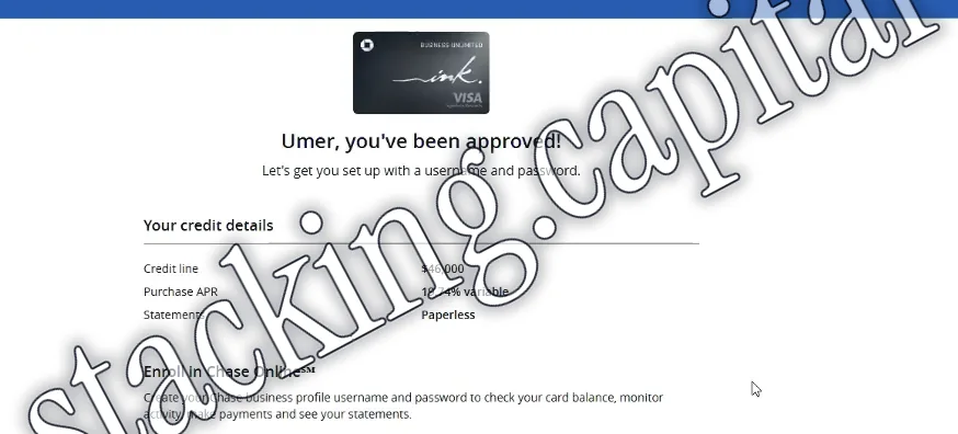 Chase · Approval · $550,000