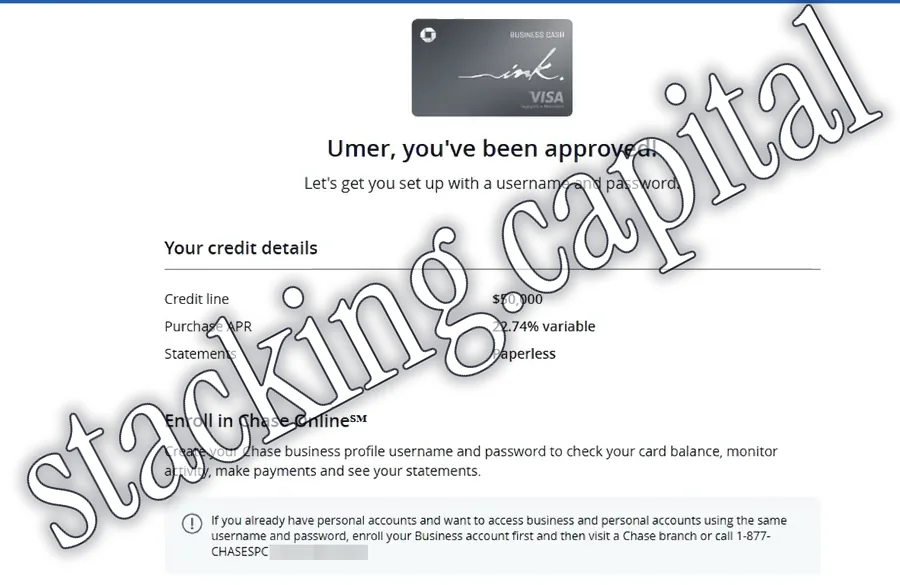 Chase · Approval · $550,000