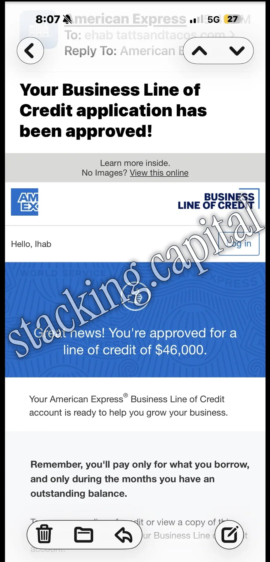American Express · Approval · $420,000