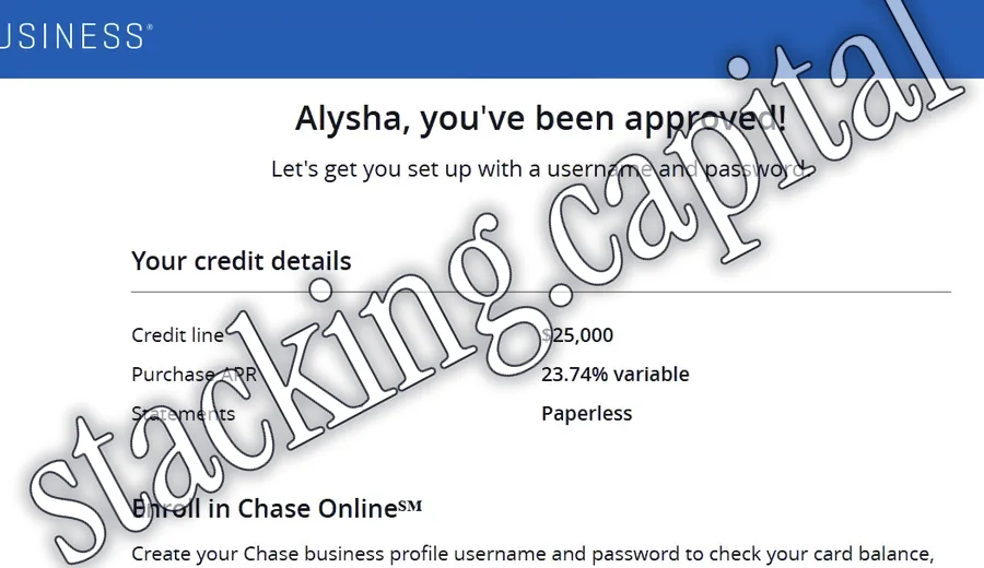 Chase · Approval · $620,000