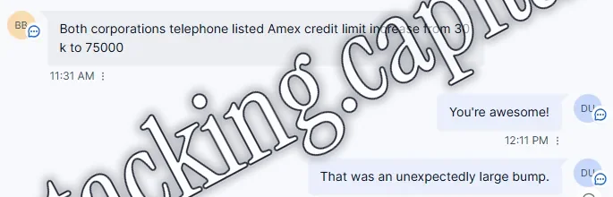 American Express · Approval · $75,000