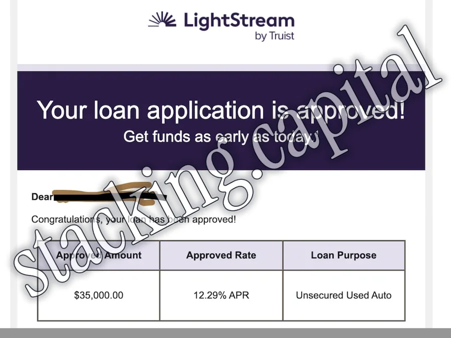 LightStream · Approval · $35,000