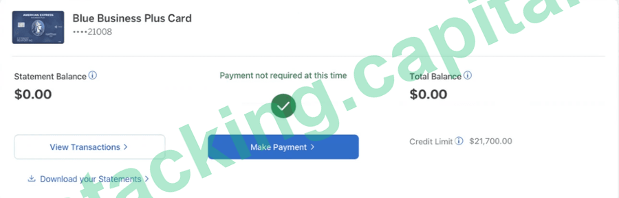 Amex Blue Business Plus, $21,700 credit limit