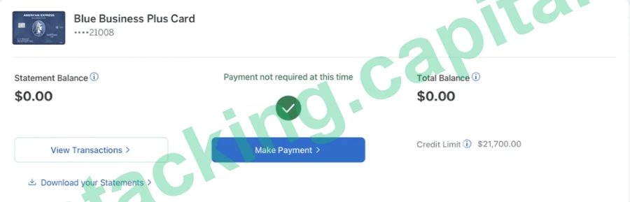 Amex Blue Business Plus, $21,700 credit limit