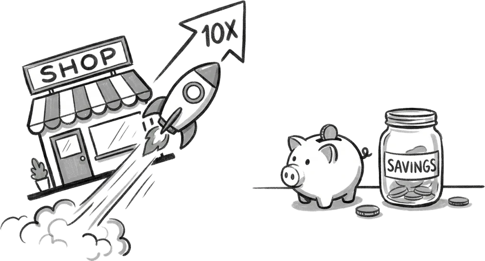 Doodle: a small business rocketing up 10X while the savings jar stays safe and untouched